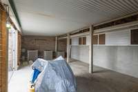 Additional covered storage under the pavilion/gazebo area