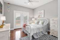 This main-level bedroom also features private access to the rear deck.