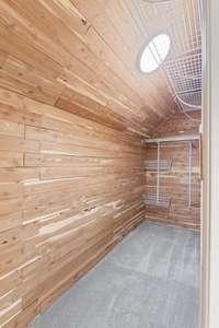 Check out the gorgeous cedar-lined closets