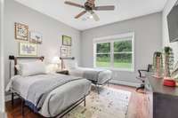 One of the 3 bedrooms on the main level.
