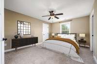 Virtually staged bedroom 5 photo