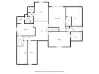 2nd floor layout - 3456 Red Oak Trail, Murfreesboro, TN 37130.