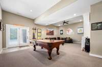The basement man cave.