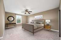 Virtually staged bedroom 4 photo