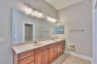 Tile floors in the wet areas