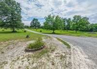 Driveway entrance off of private road