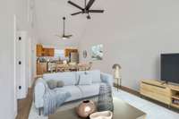 Photos are of 7206 Melrose Pl. Virtual Staging.