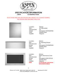 Selections for Home under construction. Check PDF attachment for full selections.