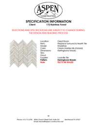 Selections for Home under construction. Check PDF attachment for full selections.