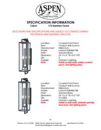 Selections for Home under construction. Check PDF attachment for full selections.