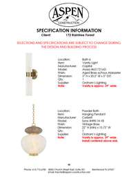 Selections for Home under construction. Check PDF attachment for full selections.