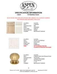 Selections for Home under construction. Check PDF attachment for full selections.