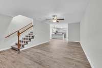 Ceiling fan to keep the air moving and pleasant