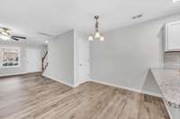 Storage closet under stairs
