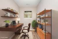 Office on Main Level Virtually Staged