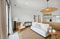 Living room in guest space