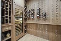 Wine storage with fridge