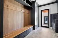 Thoughtful storage options for all your needs, right as you enter the home from the outside