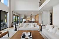 The open concept living room