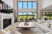 A gas log fireplace for cozy winter nights