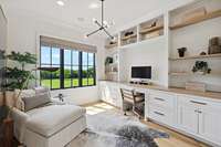 Dedicated office with built ins