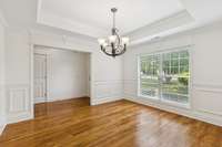 Formal dining area to the left of the entry.  Could be converted into an office space.