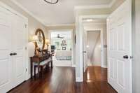 Secluded entry to primary suite