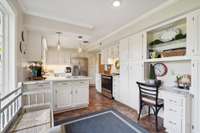 Kitchen island and built-in desk