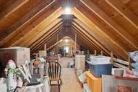Expansive walk-in attic storage