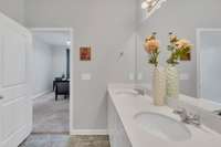 Primary bath is LARGE!  So much room for two!