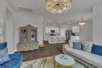 Our view from the living room out to the open kitchen / dining area. Can't you picture yourself here?