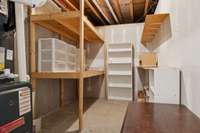 Tons of storage in the basement.