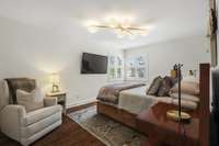 At the oopposite end of the home are bedrooms 2 and 3 - pictured is bedroom 3 which is also ensuite