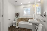 Spacious bath fo bedroom 3