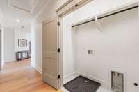 An additional laundry option on the second level.