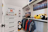 Bedroom 3 walk-in closet with built-in