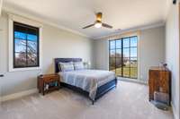 Bedroom 4 with floor to ceiling window, walk-in closet, private full bathroom!
