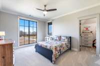 Bedroom 3 with floor to ceiling window, walk-in closet, private full bathroom!