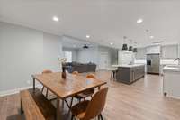 The basement level of the home makes an unbeatable place to entertain! Includes a kitchen area, media area, rec area, storage closet, and additional unfinished basement space makes for great storage!