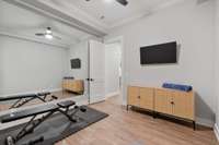 Workout room in basement!