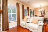 View shows how light & bright the home is with the sunny windows