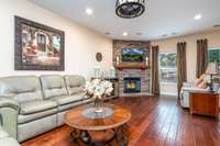 Expansive Great Room with REAL hardwood flooring