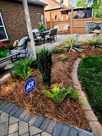 Luxurious landscaping abounds