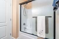 With tub-shower combination