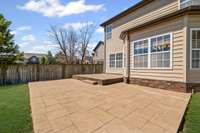 Extended patio area.