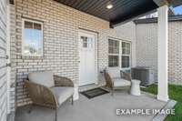 The exteriors at the Towns at Red River feature brick with hardie board accents & covered patios.