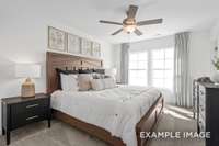 The upstairs owner's suite is spacious & will easily accommodate a king-sized bed.