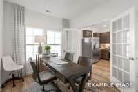 The flex room is perfect for a home office or den.