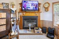 Family room fireplace