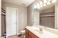 Primary Bath has a large walk-in closet.